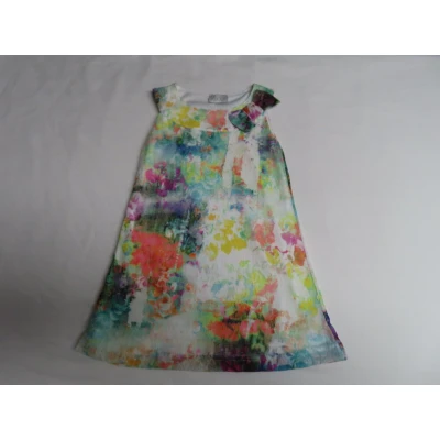 Afbeelding van Kleedje Jurk Multicolor bloemen all over Gevoerd 2 jaar 92