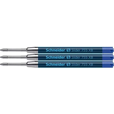 Afbeelding van Schneider Schrijfgerei balpenvulling Slider 755, onuitwisbaar, XB, blauw (blauw, 3)