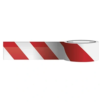 Afbeelding van EMOS Afzetlint 75 mm/250 m, wit/rood, 1 rol, papieren doos voor gemakkelijk afwikkelen