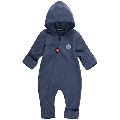 Afbeelding van Höhenhorn Ibex Baby fleece overall winter herfst rompertje kleine kinderen met capuchon, donkerblauw, 80 cm