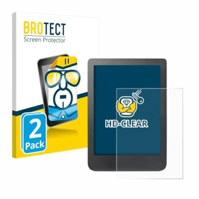 Afbeelding van BROTECT Screenprotector voor Kobo Clara HD (6&quot;) / BW Colour Folie Beschermfolie transparant (2 Stuks)
