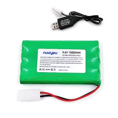 Afbeelding van Nvizyeu 9,6 V accu, 1500 mAh Nimh batterijpakket, oplaadbare AA batterij, tamiya standaard stekker, voor op afstand bestuurde auto, boot, tank, met