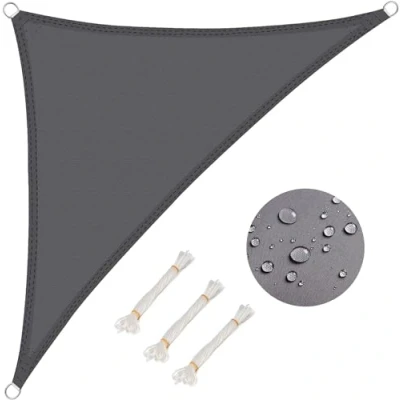 Afbeelding van WOLTU Schaduw Zeil Zonnescherm Waterafstotend PES Tuinluifel voor Buiten Tuin Terras UV Blok Driehoek, 2,5x2,5x3,5m, Grijs, GZS1189gr21