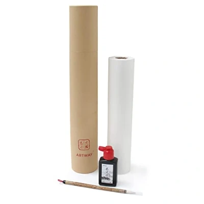 Afbeelding van Artway Chinese Sheng (Raw) Xuan rijstpapierrol inkt en borstel, wit