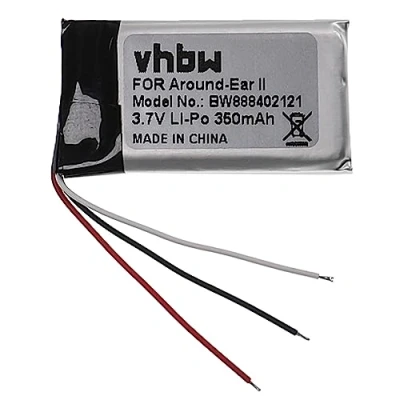 Afbeelding van vhbw Accuvervanging voor Bose AHB571935PCT 01 draadloze hoofdtelefoon (350mAh, 3,7V, Li Polymeer)