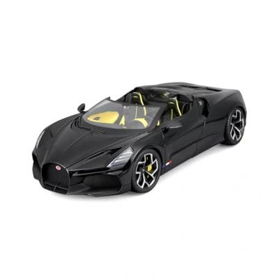 Afbeelding van Bburago Bugatti Mistral: modelauto op schaal 1:18, deuren en motorkap beweegbaar, zwart (18 11051BK)