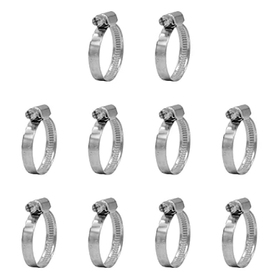 Afbeelding van VARIOSAN Set van 10 slangklemmen 13644, stuks, spanbereik 25 40 mm, bandbreedte 9 W4 (roestvrij staal/V2A)