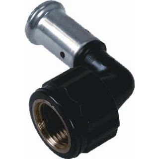 Afbeelding van Henco knie koppeling 90gr 50mm x 1 2 kunststof pers binnendraad 6pk 5008