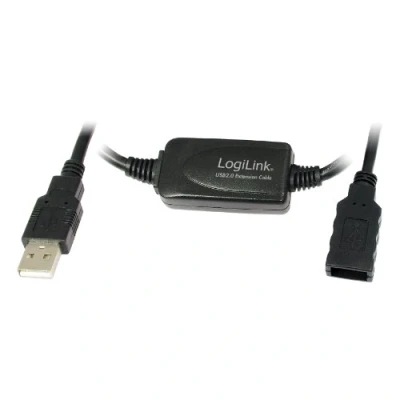 Afbeelding van LogiLink 15M USB 2.0 M/F kabel A Zwart