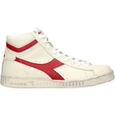 Afbeelding van Diadora Unisex Game L High Waxed Bianco Rosso Peperone Schoenmaat 44