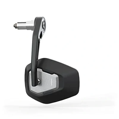Afbeelding van HIGHSIDER ESAGANO RS EVO stuurspiegel, zwart/zilver, voor 1 u. 7/8 inch, E getest, stuk, zwart zilver