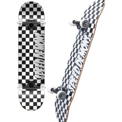 Afbeelding van Speed demons Checkers White black 8.0 skateboard