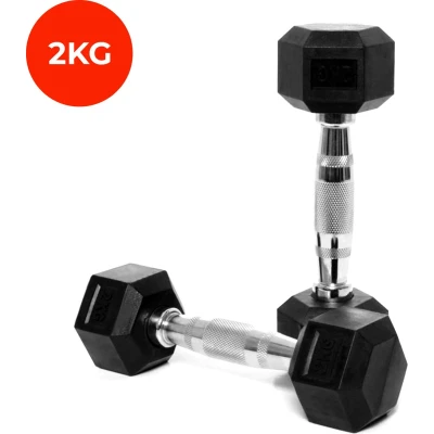 Afbeelding van Core Power Rubber Hex Dumbbells 2 kg (per paar)