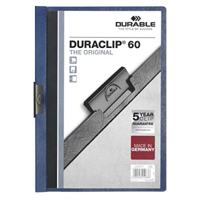 Afbeelding van Durable 220907 Klemmap Duraclip Original 30 (voor 1 vellen A4), 25 stuks, donkerblauw