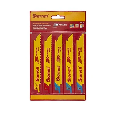 Afbeelding van Starrett Bimetalen reciprozaagbladen assortimentspakket SB6 A HOUT, METALEN en MULTI USE SNIJDEN (5 bladen)