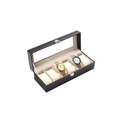 Afbeelding van Luxe Horlogebox / Clockbox voor 6 Horloges