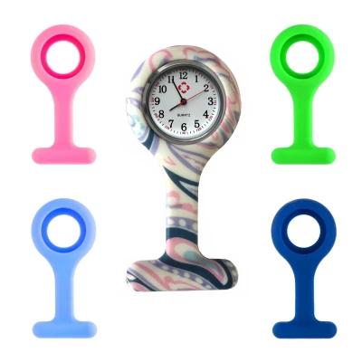Afbeelding van Fako® Verpleegstershorloge Zusterhorloge Siliconen RVS Set II 5 Hoesjes &amp; Klokje
