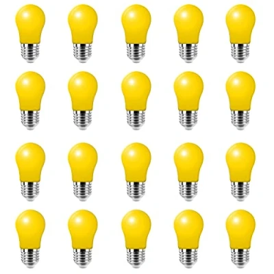 Afbeelding van 20 stuks 3 Watt LED gekleurde gloeilampen E27 veelkleurige voor bruiloft Halloween Kerstmis Party Bar Geel