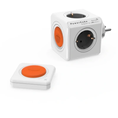 Afbeelding van Allocacoc PowerCube® Original Remote SET White/Orange / Type F (Netherlands/Germany)