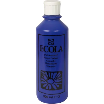 Afbeelding van Talens Ecola Plakkaatverf Flacon Van 500 Ml, Donkerblauw