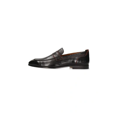 Afbeelding van Melvin &amp; Hamilton Instappers, Heren, Maat: 43, Noir Leer