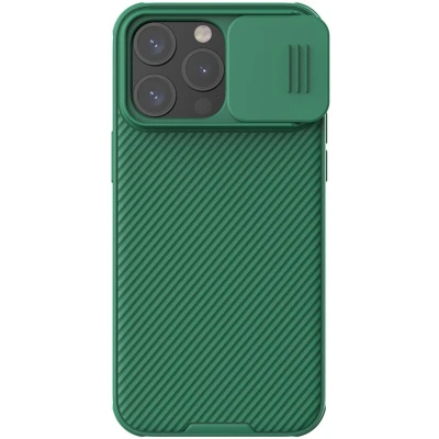 Afbeelding van Nillkin CamShield Hoesje voor de Apple iPhone 15 Pro Back Cover met Camera Slider Groen