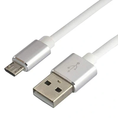 Afbeelding van everActive USB kabel 1m Wit, silicone, ondersteuning voor snelladen, 2,4A CBS 1MW