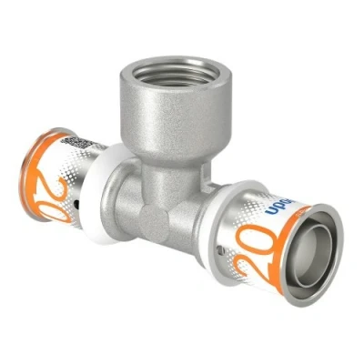 Afbeelding van Uponor S Press Plus perskoppeling Ø20x1/2&quot;x20 T stuk binnendraad. Artikelnr: 1070596