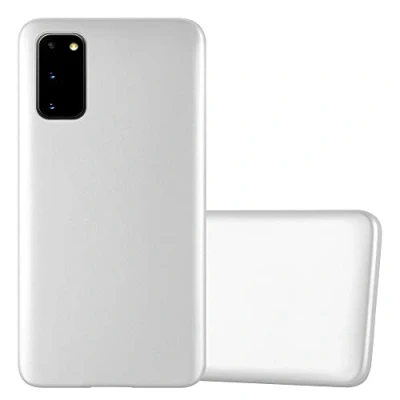 Afbeelding van Cadorabo Hoesje geschikt voor Samsung Galaxy S20 in METALLIC ZILVER Beschermhoes gemaakt van flexibel TPU silicone Case Cover