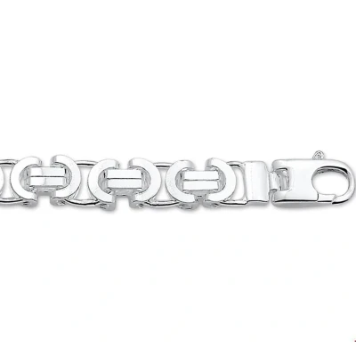 Afbeelding van Zilveren Collier konings plat 8 1013290 70 cm