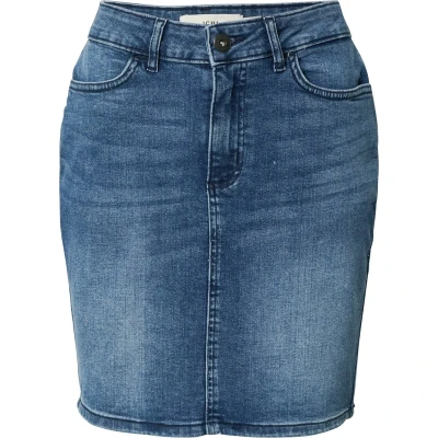 Afbeelding van ICHI Dames Ihtwiggy Sk Rok, Blue Denim, 42