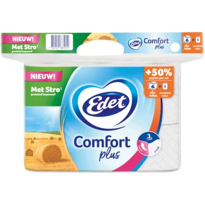 Afbeelding van Edet Comfort plus toiletpapier met stro