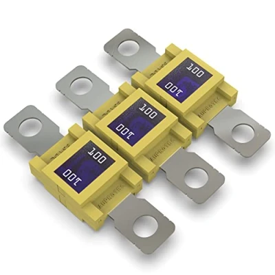 Afbeelding van Auprotec Mega Krachtstroomzekering, schroefzekering, 80 A 500 A, 100 geel, 3 stuks