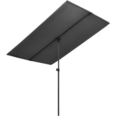 Afbeelding van Parasol met aluminium paal 2x1,5 m antraciet
