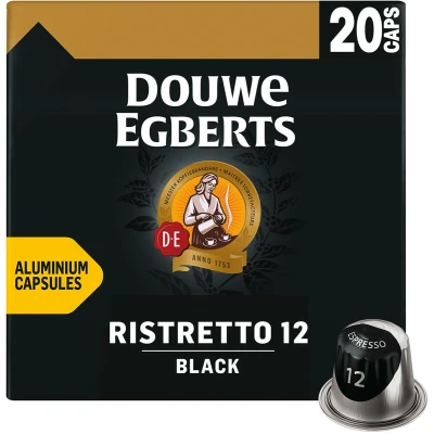 Afbeelding van Douwe Egberts Espresso Black koffiecapsules, pak van 20 stuks koffie