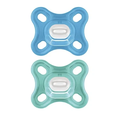 Afbeelding van fopspeen, siliconen, 0 + maanden, 2 stuks, blauw