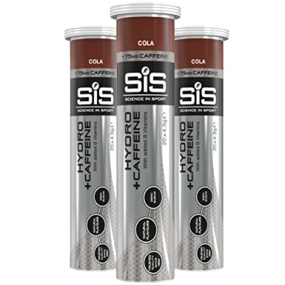 Afbeelding van Science in Sport SIS Go Hydro Bruistabletten 300mg Elektrolyten Cola + Caffeine Smaak 3 x 20 Tabletten