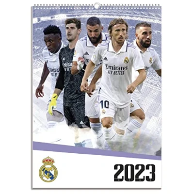 Afbeelding van Grupo Erik CPA323001 Wandkalender 2023, Real Madrid jaarkalender kalender wandkalender, 2023 om op te hangen, officiële licentie, FSC gecertificeerd