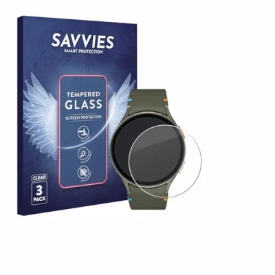 Afbeelding van Savvies Glas Screenprotector voor Samsung Galaxy Watch 7 (44 mm) Gehard Beschermglas 9H (3 Stuks)