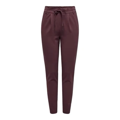 Afbeelding van ONLY Onlpoptrash LIFE EASY COL NOOS Broek, Dames, Maat: XSx34, Red mahogany
