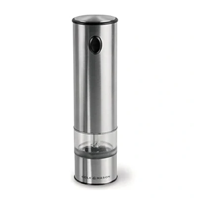 Afbeelding van Cole &amp; Mason Battersea elektrische peper en zoutmolen 20,5 cm Zilver