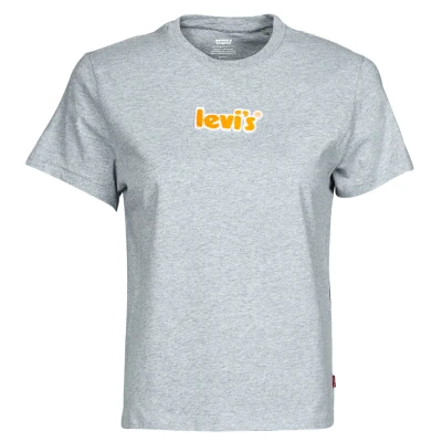 Afbeelding van Levi&#039;s Graphic Classic TEE Tshirt basic, Dames, Maat: Small, Chenille starstruck heather grey