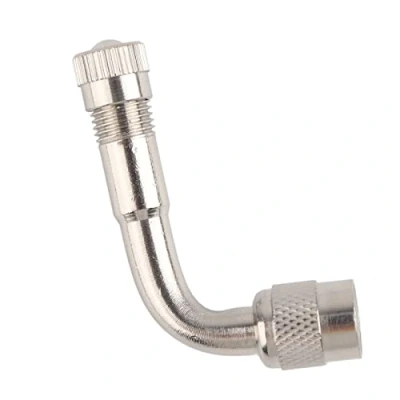 Afbeelding van Keenso Autobandenventielverlenging, motorfiets auto bandenventielverlenging 45/90/135 graden bandenventielverlengingsadapter voor auto, motorfiets, fiets (90 graden)