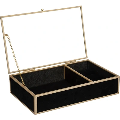 Afbeelding van Atmosphera Sieradendoos glas met velvet 187742 Klaar voor gebruik