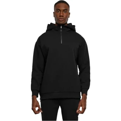 Afbeelding van Urban Classics HIGH NECK Hoodie, Heren, Maat: Large, Black