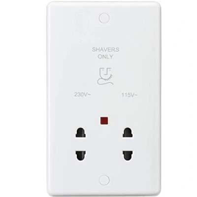 Afbeelding van Knightsbridge Schakelaar, met gebogen randen, wit, CU8900N, 230V