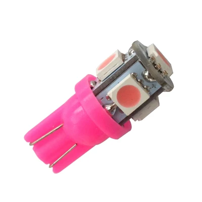 Afbeelding van T10 ROZE 5 LED 12V 5050 SMD
