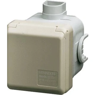 Afbeelding van Mennekes wandcontactdoos met inbouwdoos cepex 32a 5p 6h 400v ip44 4130