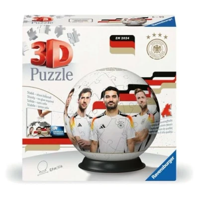 Afbeelding van Ravensburger 3D Puzzle 11588 Ball DFB Puzzleball für Fans der deutschen Nationalmannschaft und EM2024 große kleine Fußball ab 6 Jahren: Erlebe Puzzeln in 3. Dimension