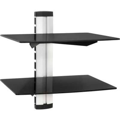 Afbeelding van tectake wandsteun muurbeugel voor o.a. DVD speler 2 glasplaten 400295